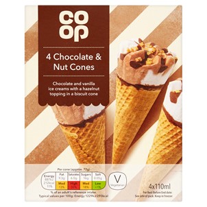Co-op Chocolate and Nuts Cones