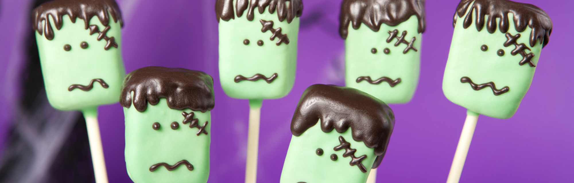 Freaky Frankenstein Marshmallow Pops