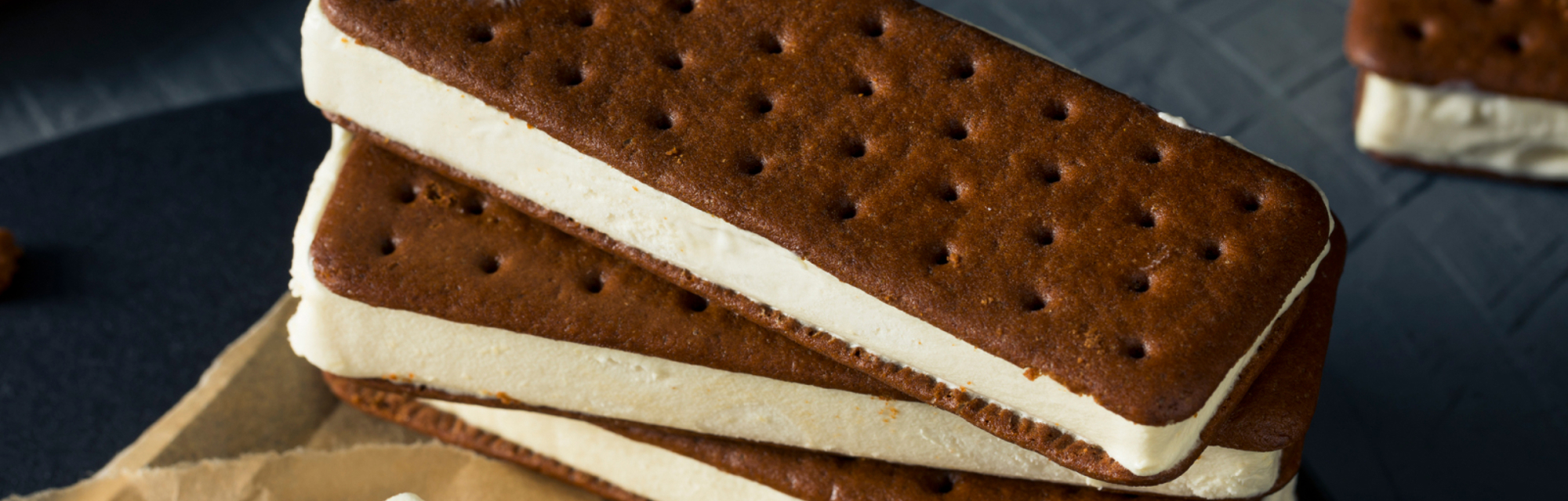 Vanilla ice cream sandwich