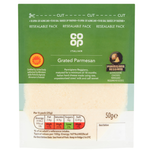 Co-op Parmigiano Reggiano Grated Sachet