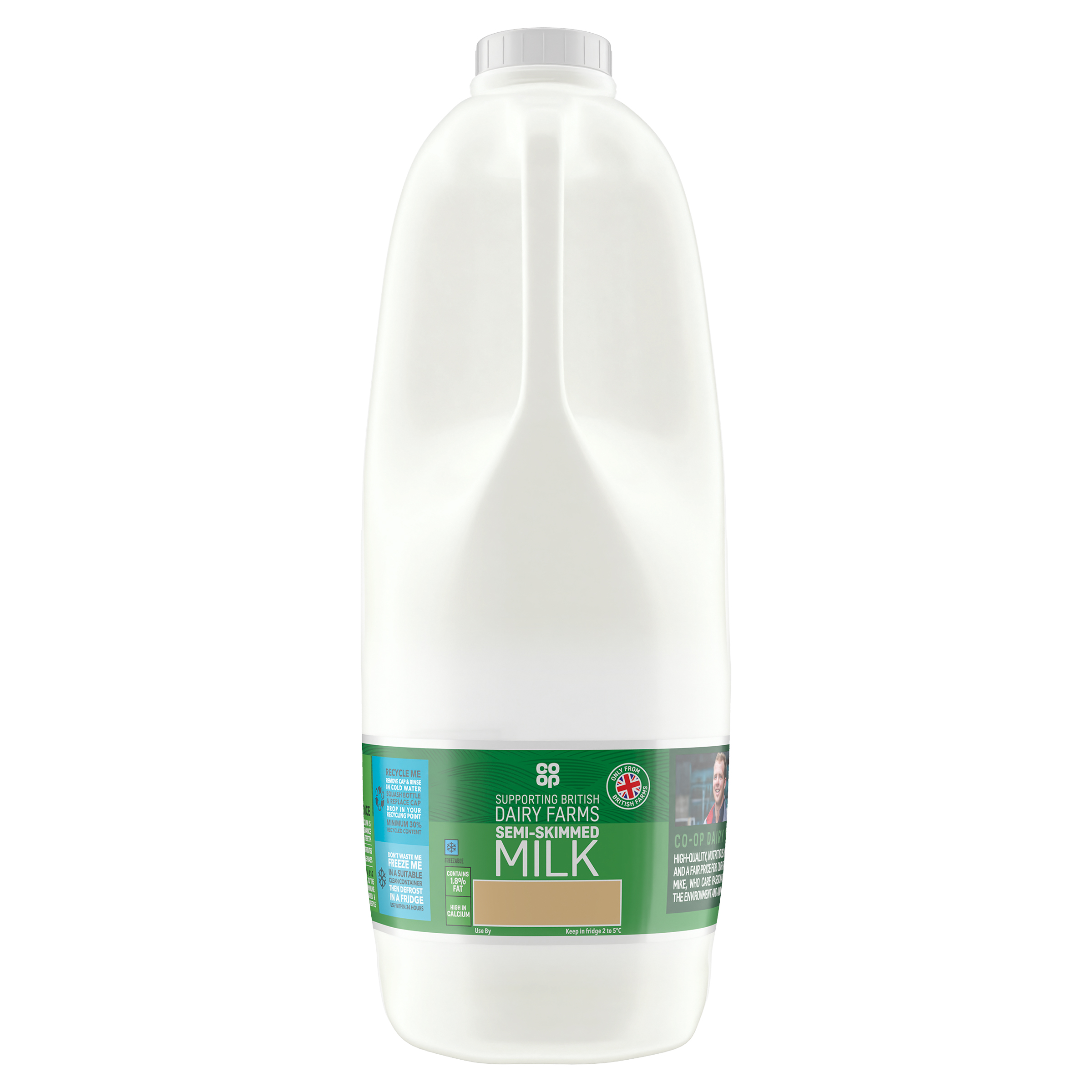 Nisa - Co-op Fresh Semi Skimmed Milk 4 Pints