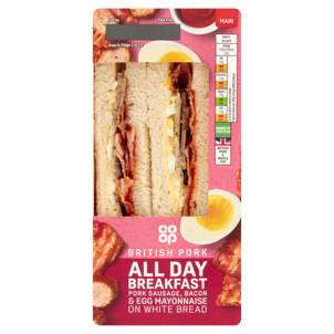 Co-op all day breakfast sandwich