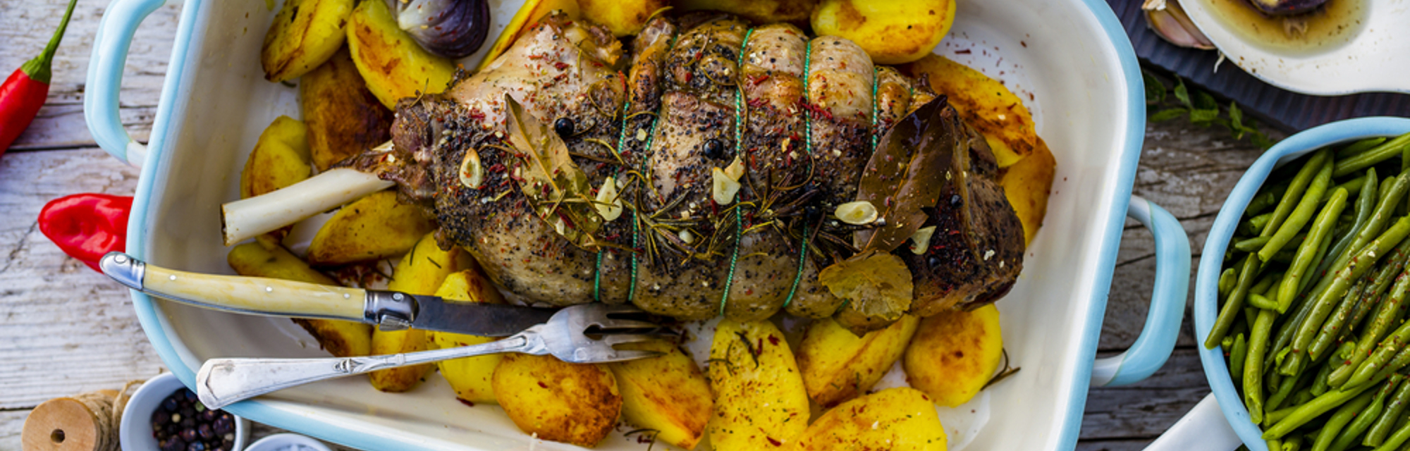 Slow-roast leg of Lamb